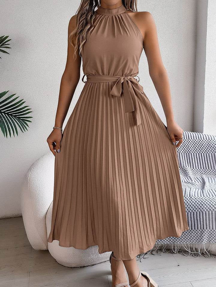 Lottie – Graceful Pleated Midi Dress