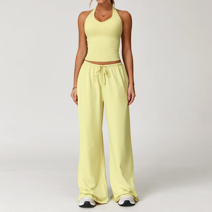 Betty – Casual Crop Tank Top and Wide Leg Pants Set