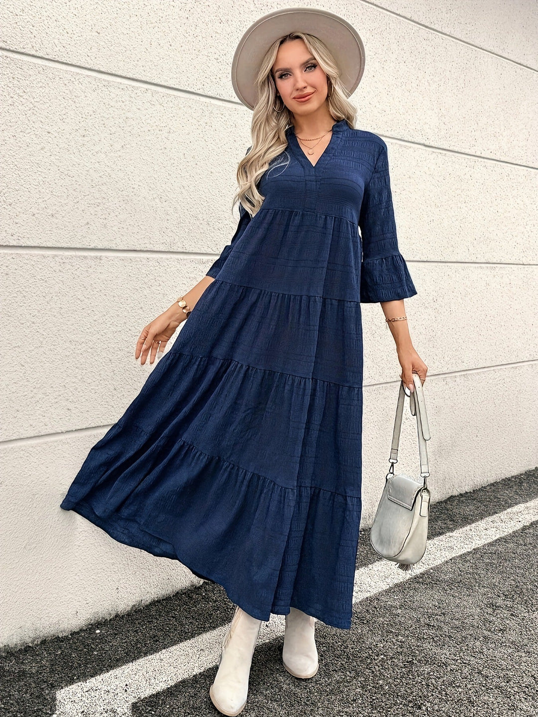 Stella – Casual V-Neck Summer Maxi Dress