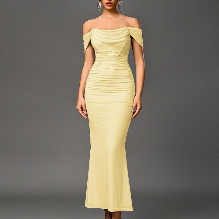 Cynthia – Elegant Off Shoulder Backless Mermaid Dress