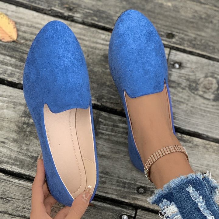Ethel – Solid Colour Soft Sole Pointed Toe Slip-On Flats