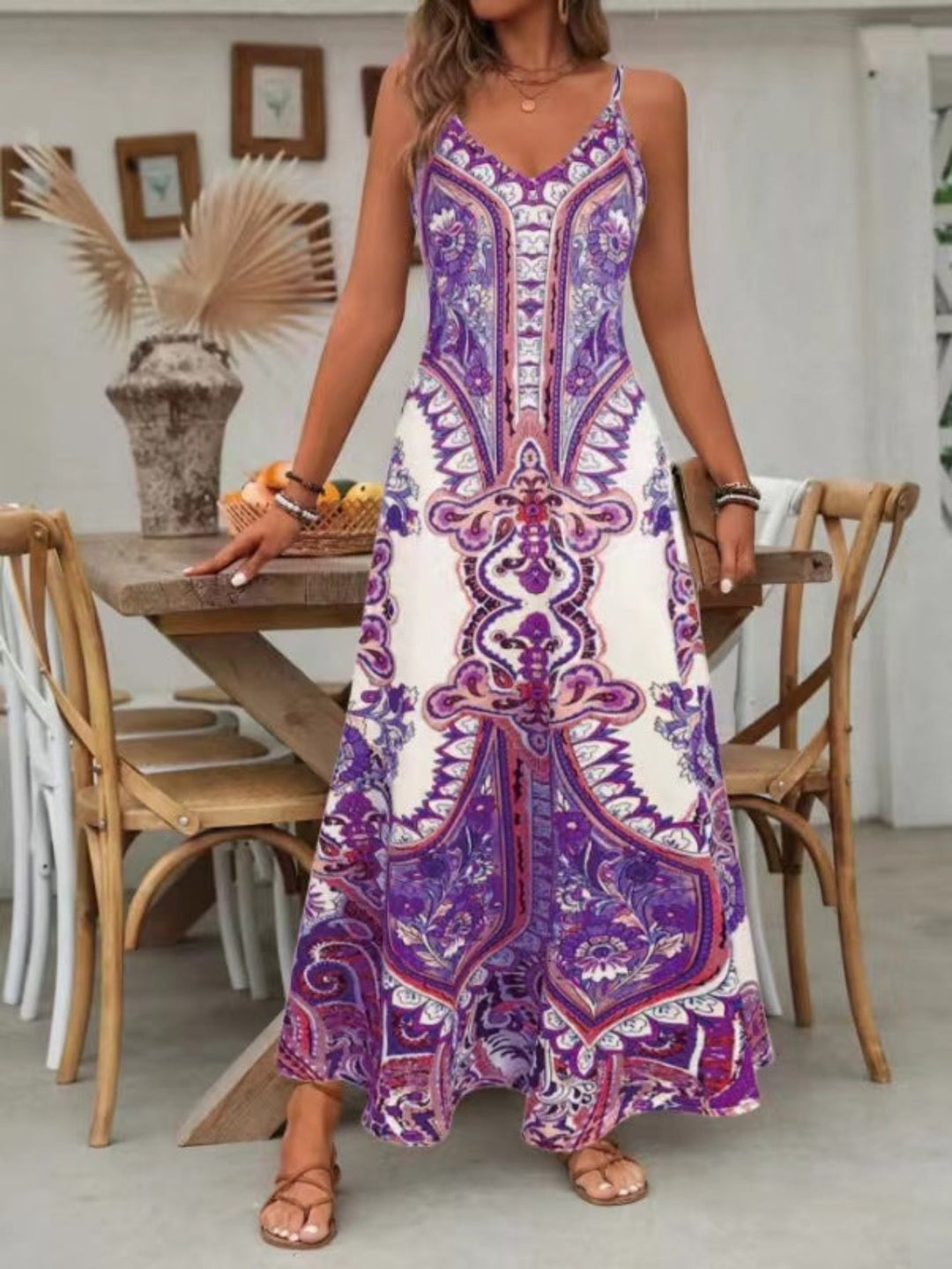 Jill – Chic Summer Sleeveless Strap Maxi Dress