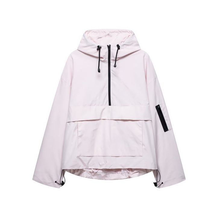 Sheena – Chic Long Sleeve Zip Crop Jacket