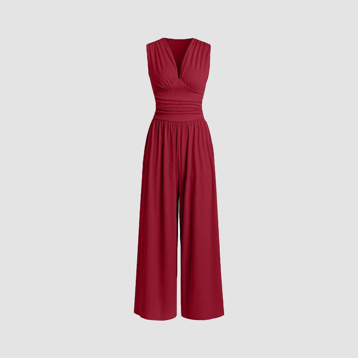 Angela – Elegant Ruched Casual Jumpsuit