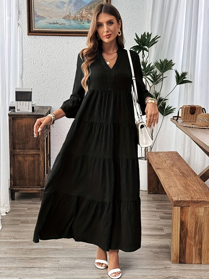 Stella – Casual V-Neck Summer Maxi Dress