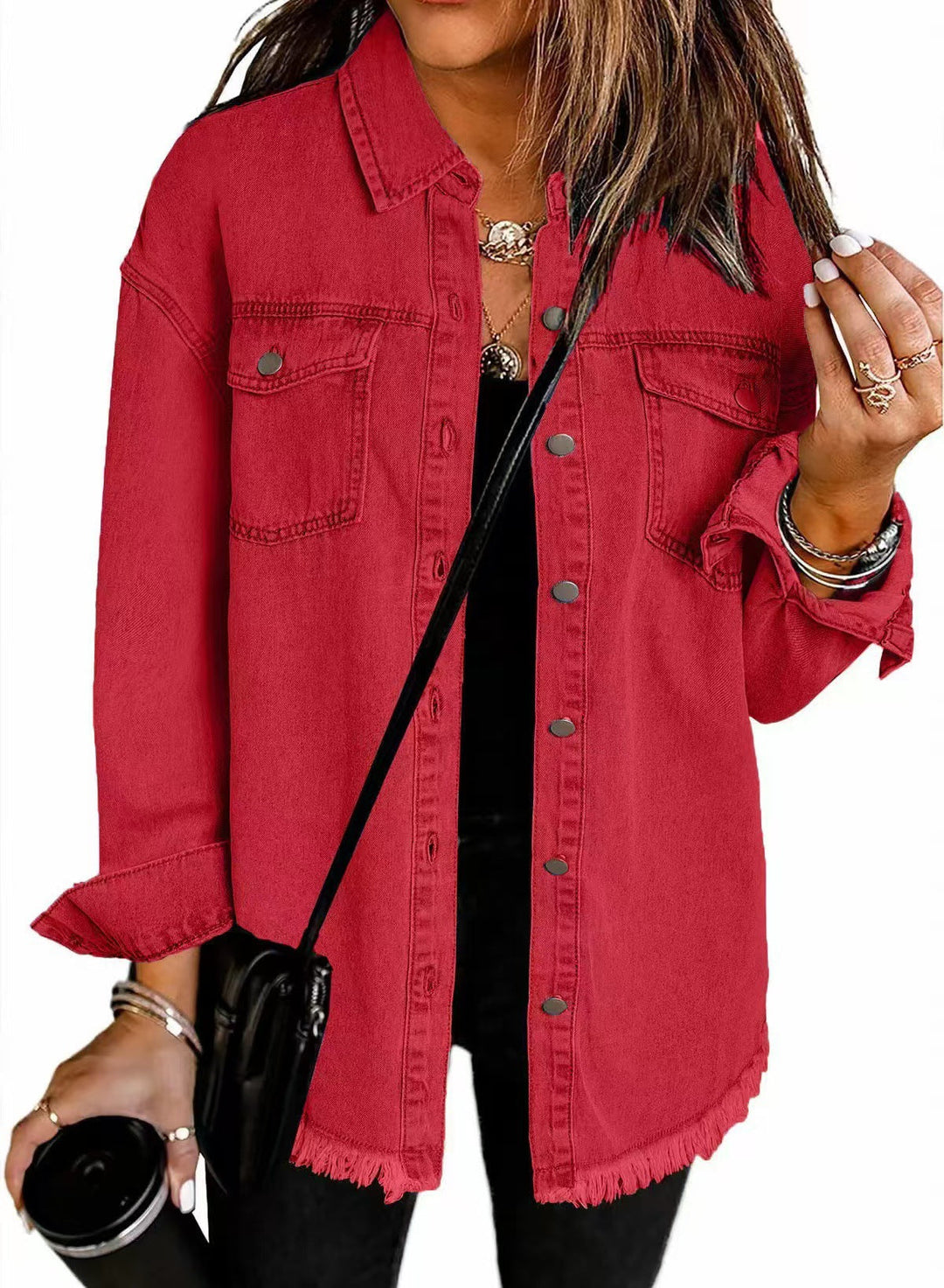 Jean – Casual Long Sleeve Button Down Jacket