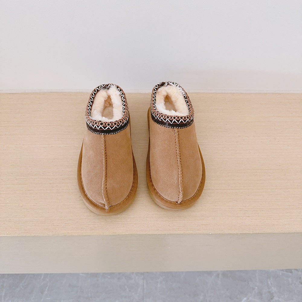 Jean – Comfy Fluffy Suede Braided Outdoor Slippers