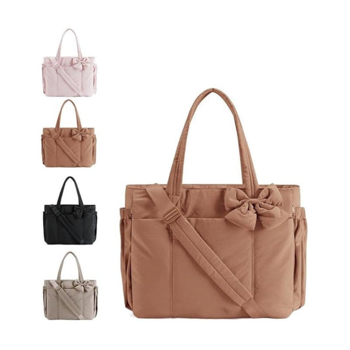 Cynthia – Bow Compact Puffy Tote Bag