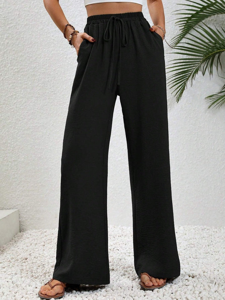 Betty – Casual Wide Leg Drawstring Trousers