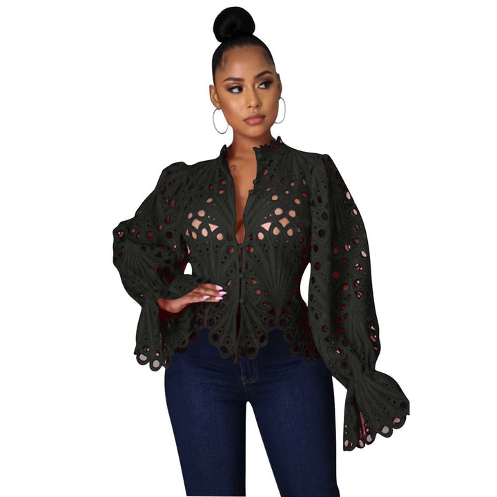 Sonia – Casual Plus Size Ruffle Button-Front Blouse