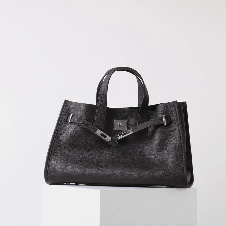 Beverley – Large Capacity Genuine Leather Tote Bag for Work and Travel