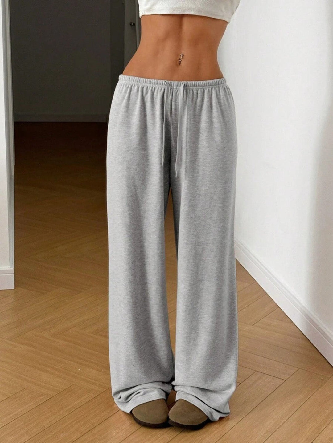 Jill – Casual Adjustable Drawstring Wide Leg Trousers
