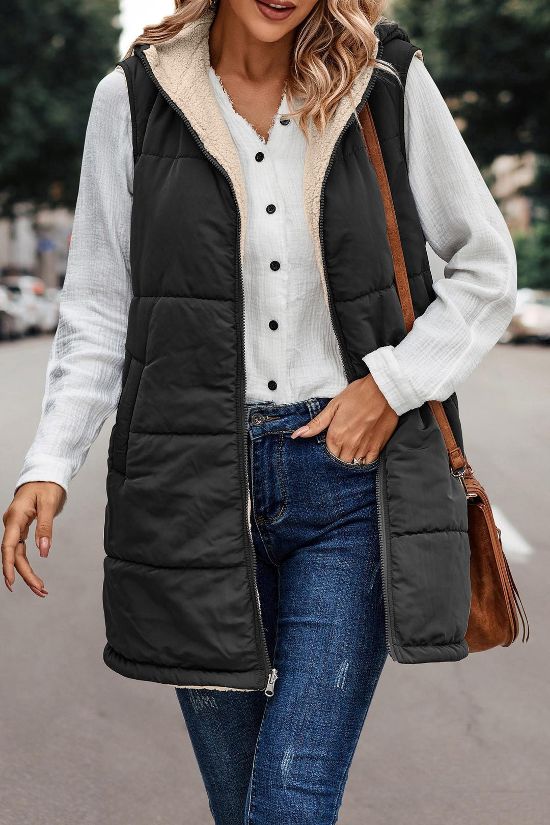Lottie – Reversible Warm Hooded Vest