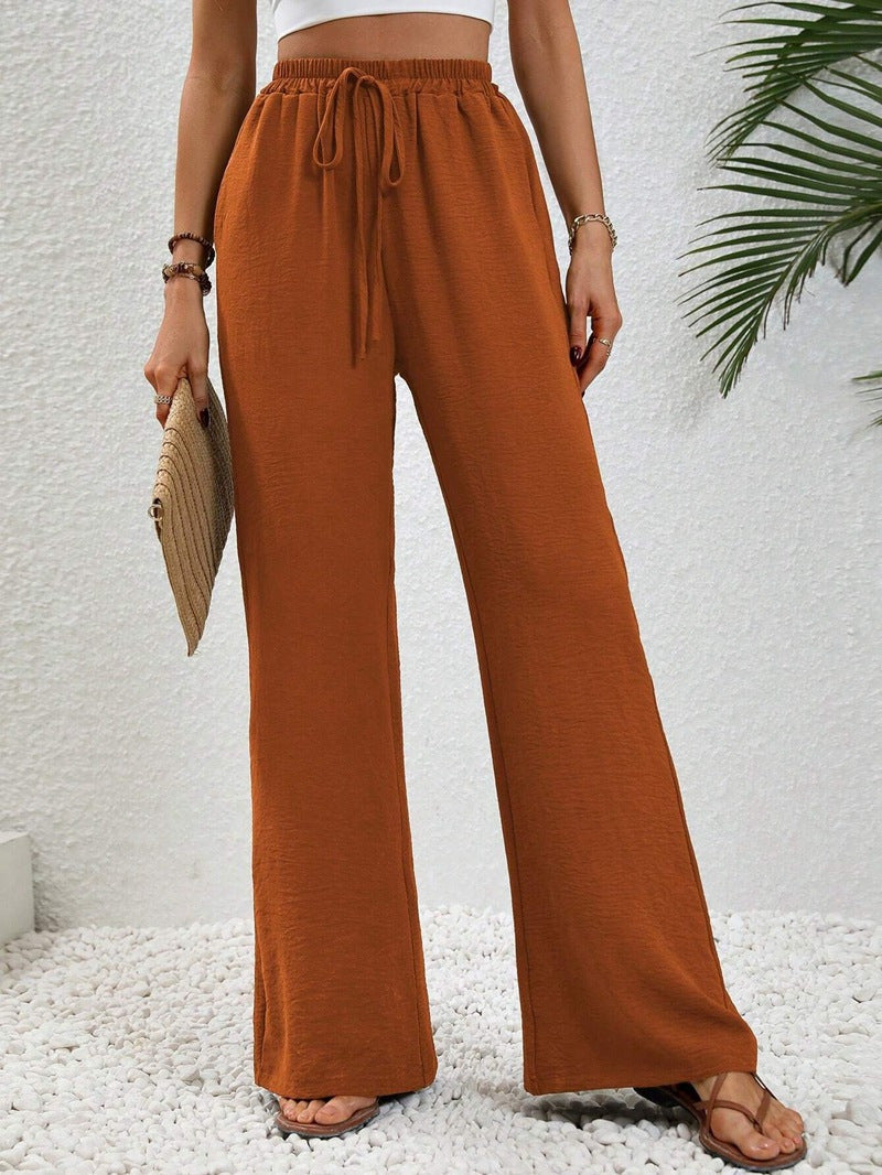 Betty – Casual Wide Leg Drawstring Trousers