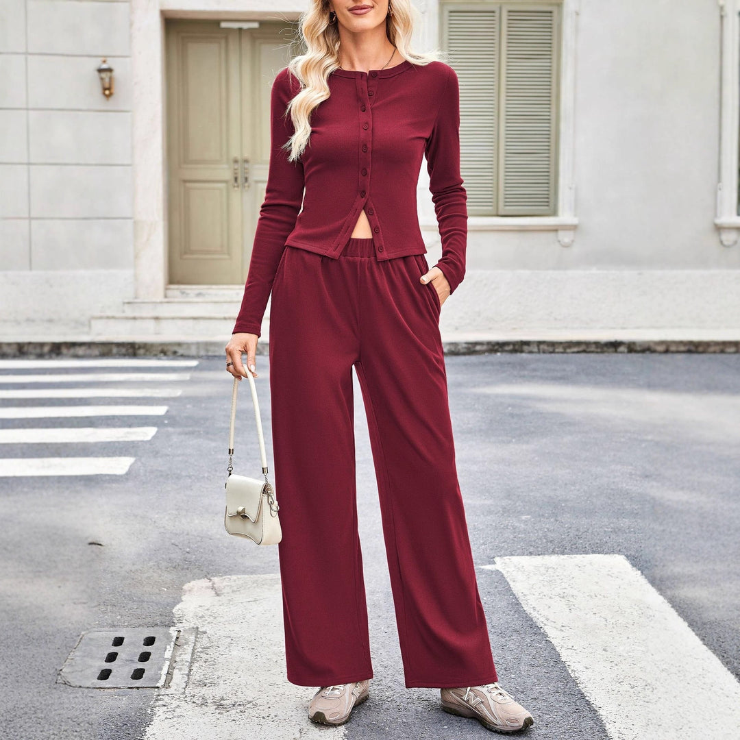 Angela – Cosy Christmas Bow Print Loungewear Set