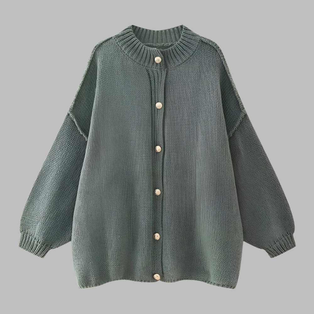 Gani – Classic Button-Up Long Sleeve Cardigan