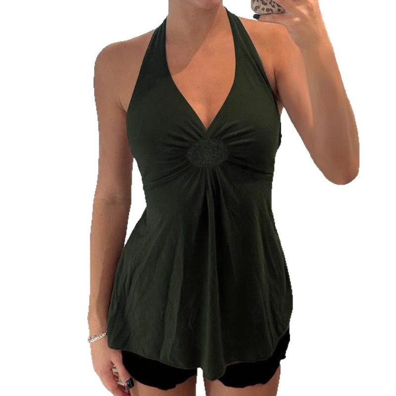 Jean – Casual Basic Halter Tank Top