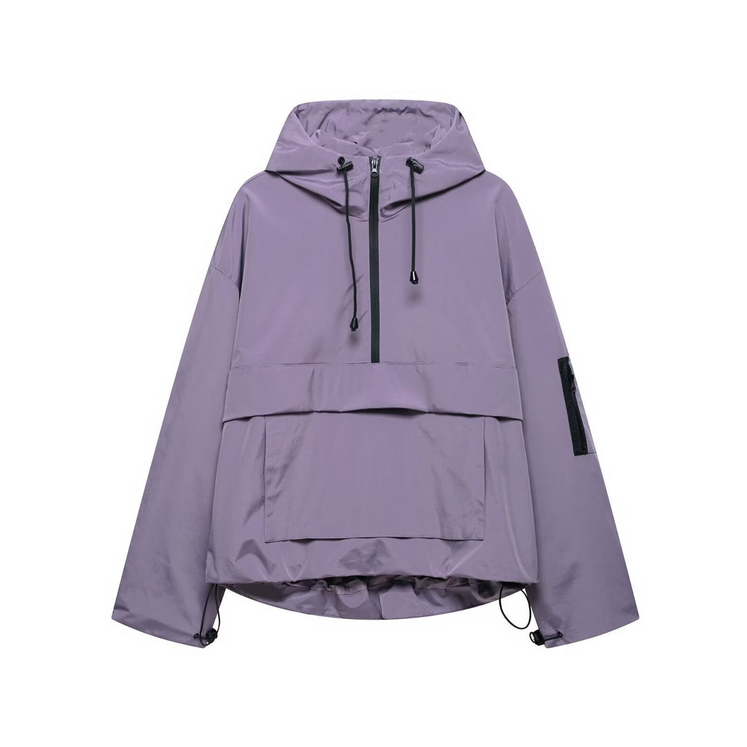 Sheena – Chic Long Sleeve Zip Crop Jacket