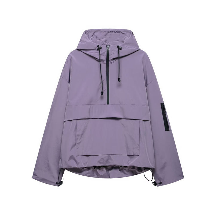 Sheena – Chic Long Sleeve Zip Crop Jacket