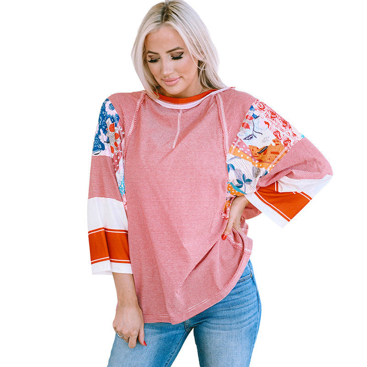 Addie – Lightweight Patchwork Batwing Top