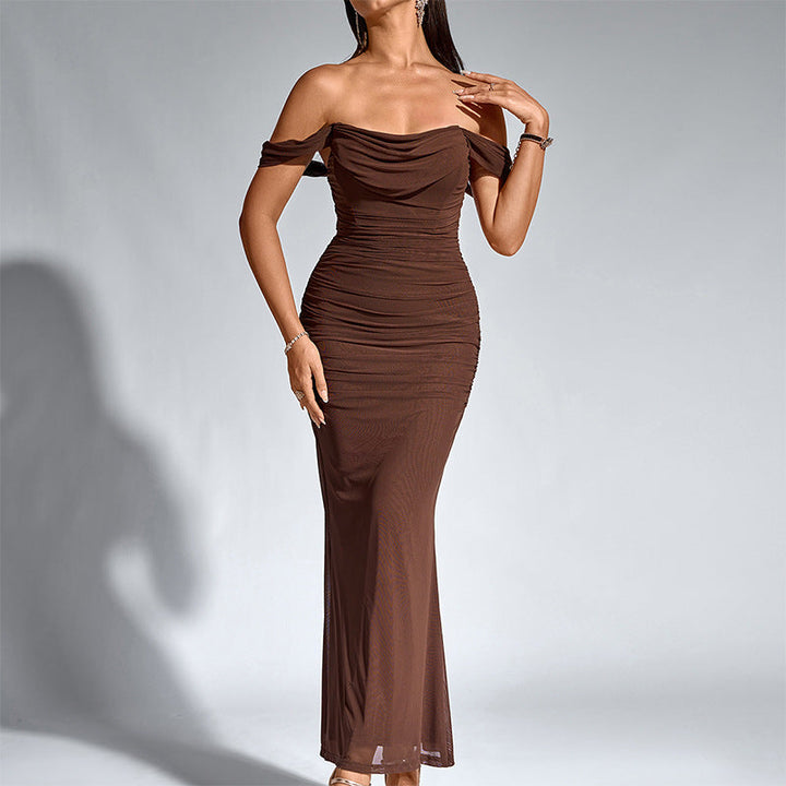 Cynthia – Elegant Off Shoulder Backless Mermaid Dress