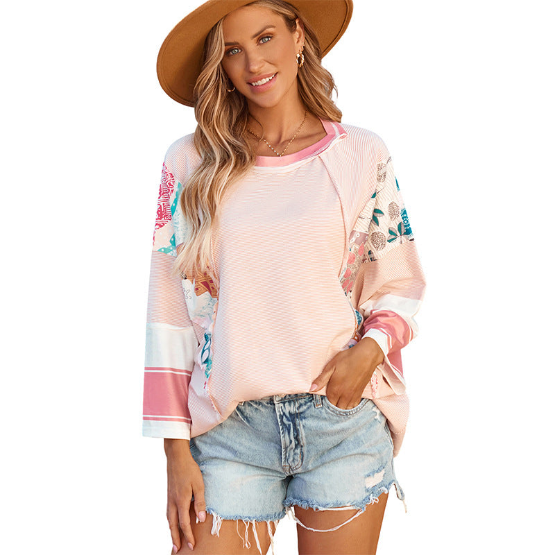 Addie – Lightweight Patchwork Batwing Top