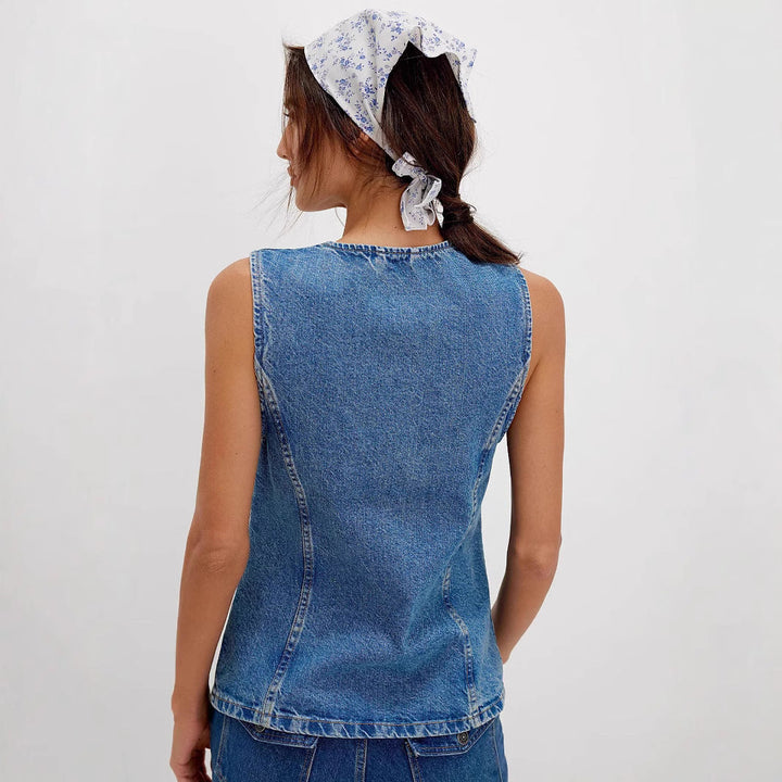 Mavis – Casual Sleeveless Loose Zip Vest