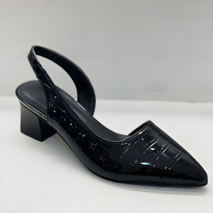Clara – Pointed Toe Slingback Block Heels