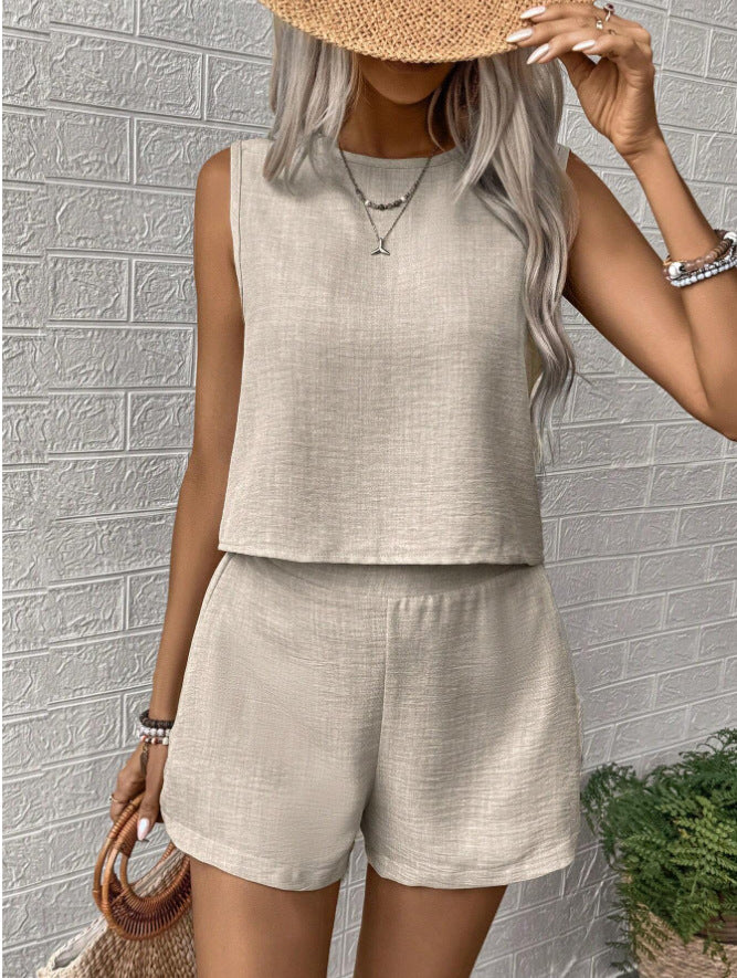 Nancy – Slim Fit Long Sleeve Round Neck Two-Piece Lounge Set