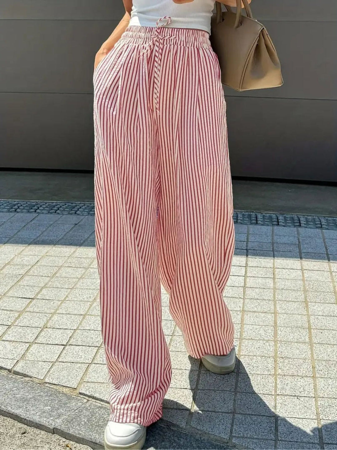 Taite – Simple Summer Striped Relaxed Fit Trousers