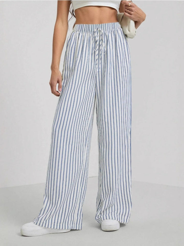 Taite – Simple Summer Striped Relaxed Fit Trousers