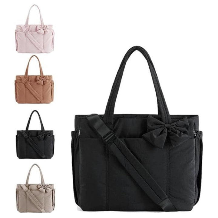 Cynthia – Bow Compact Puffy Tote Bag