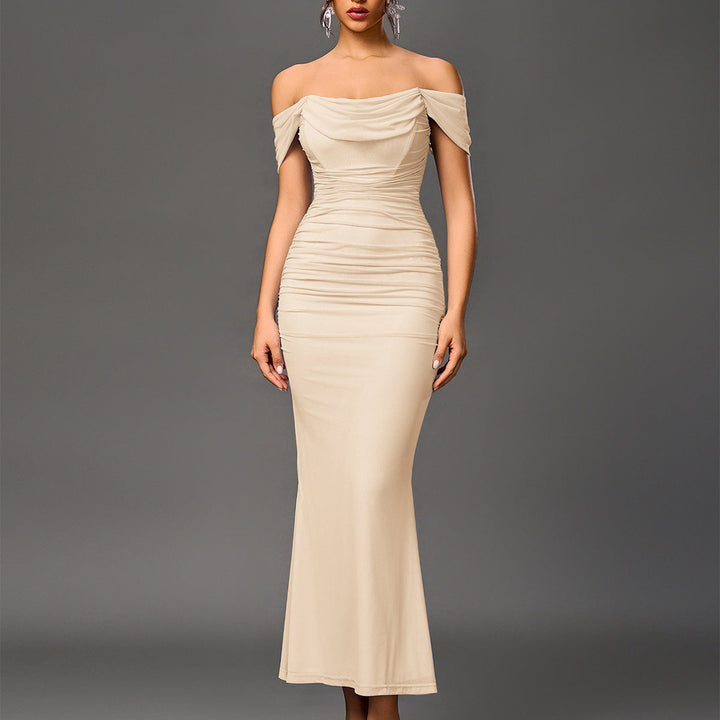 Jean – Chic Off-Shoulder Ruched Mermaid Evening Dress