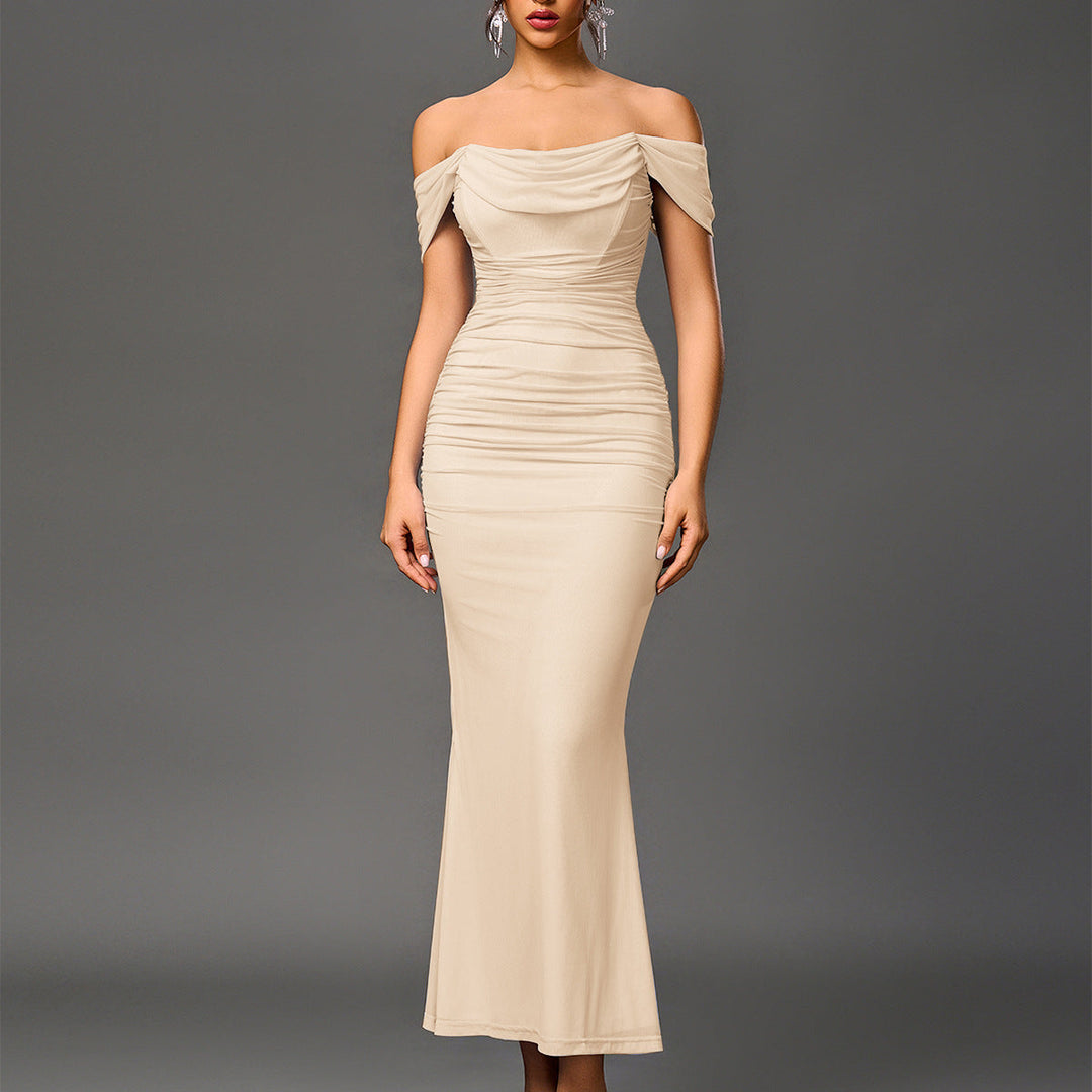 Cynthia – Elegant Off Shoulder Backless Mermaid Dress
