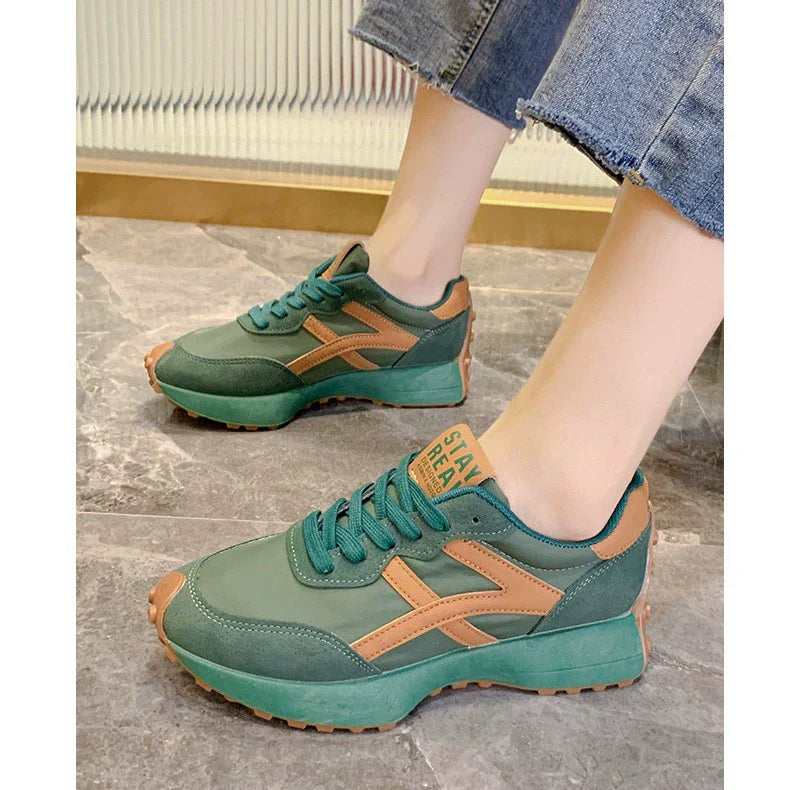 Josie – Casual Thick Sole Leather Everyday Sneakers