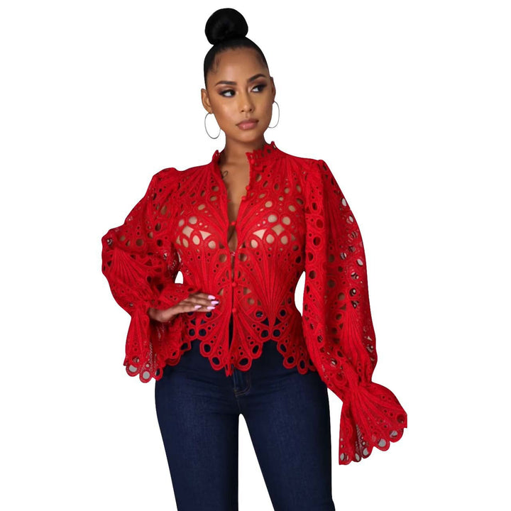Sonia – Casual Plus Size Ruffle Button-Front Blouse