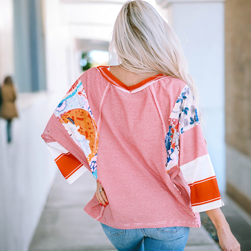 Addie – Lightweight Patchwork Batwing Top