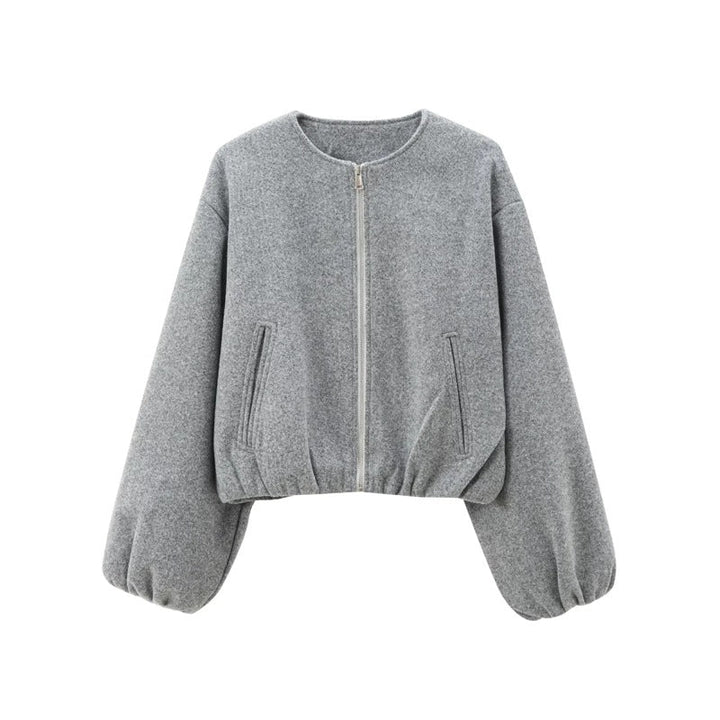 Frankie – Distressed Cropped Washed Denim Jacket