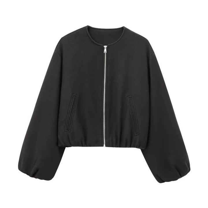 Frankie – Distressed Cropped Washed Denim Jacket