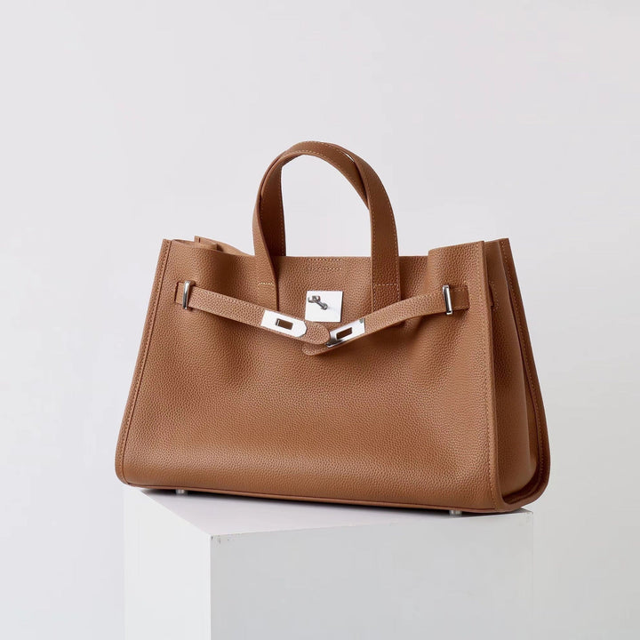 Beverley – Large Capacity Genuine Leather Tote Bag for Work and Travel
