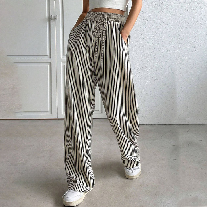 Taite – Simple Summer Striped Relaxed Fit Trousers