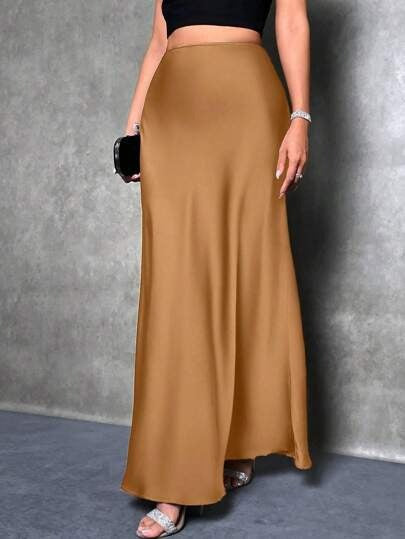 Fiona – Satin High-Waist Skirt
