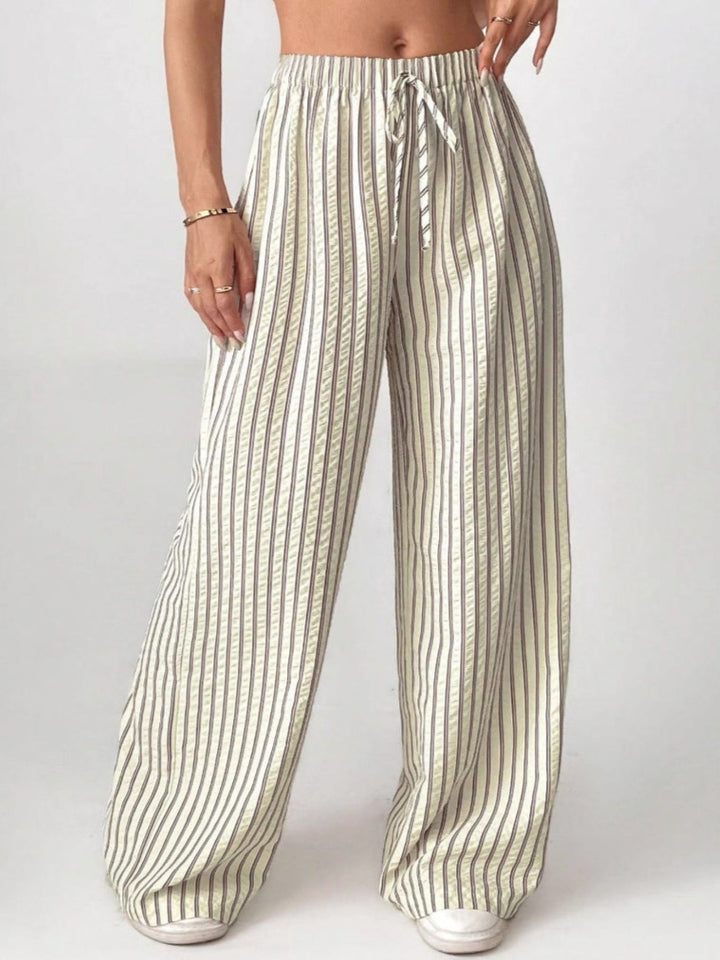 Taite – Simple Summer Striped Relaxed Fit Trousers