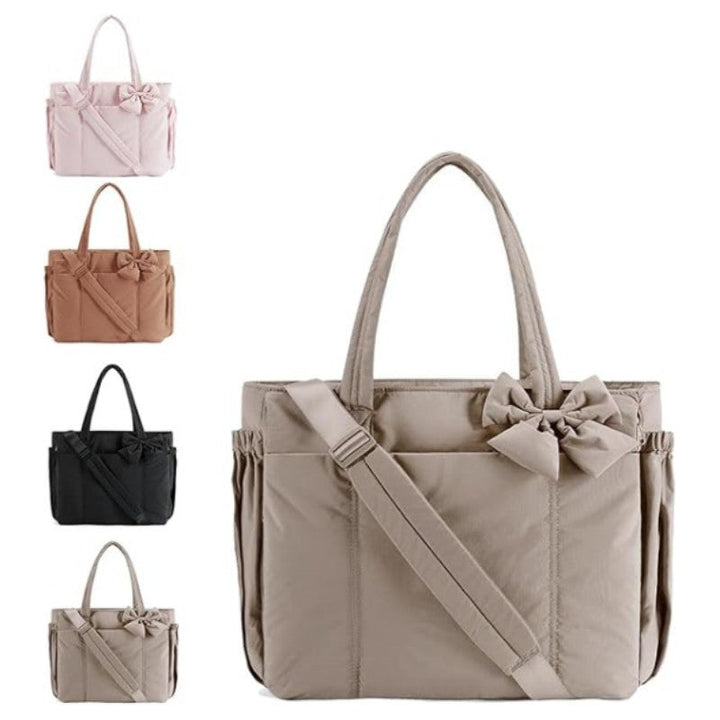 Cynthia – Bow Compact Puffy Tote Bag