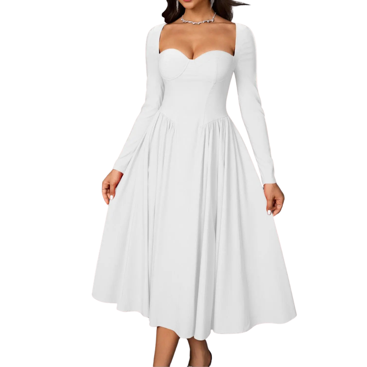Jean – Open-Back Pleated Midi Dress