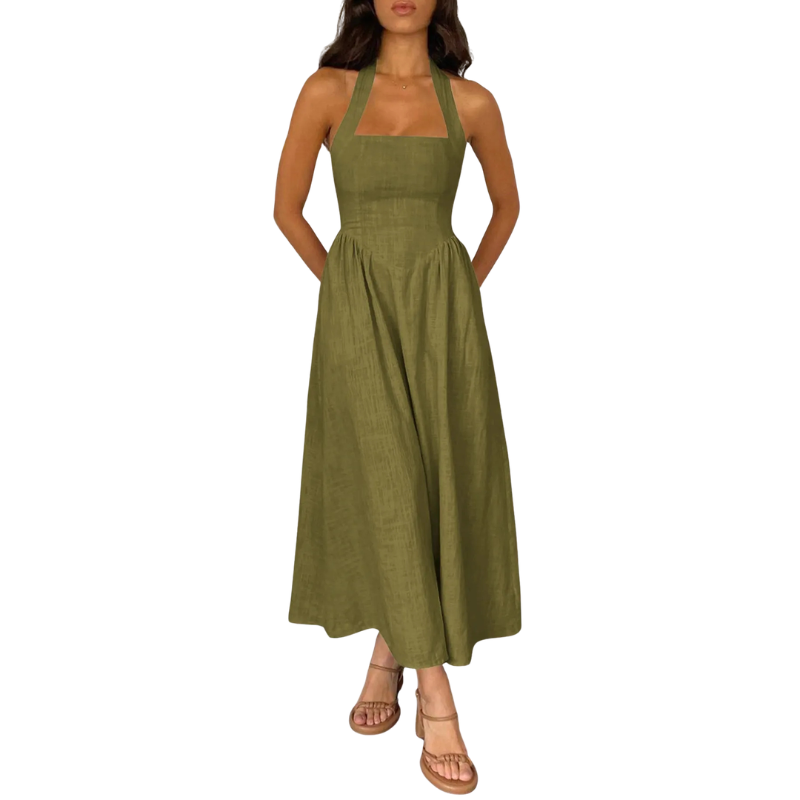 Kate – Elegant Sleeveless High-Waist Dress