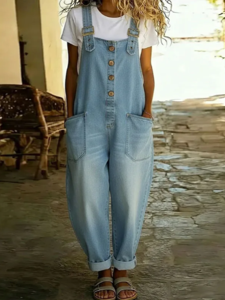 Juno – Vintage Cotton Denim-Look Overall