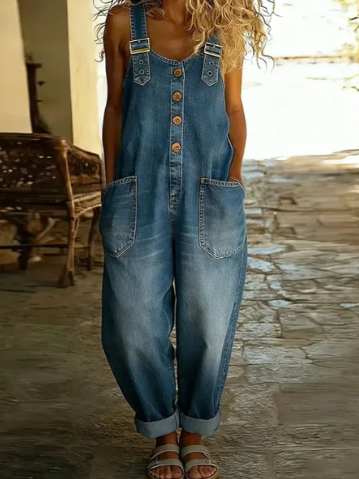Juno – Vintage Cotton Denim-Look Overall