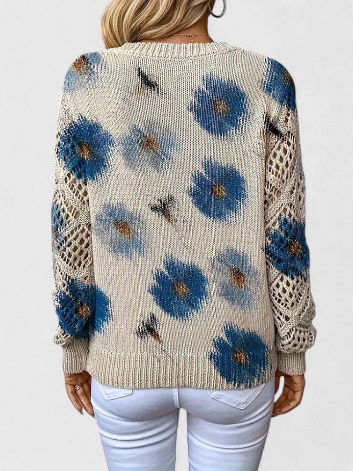 Eliza – Floral Bloom Knit Sweater