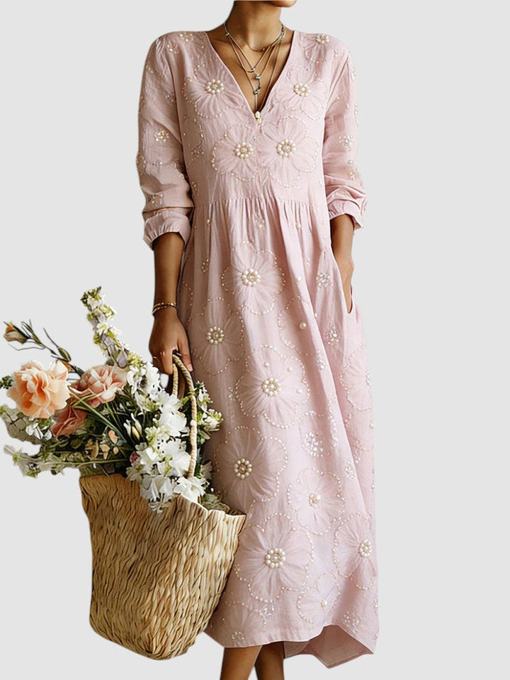 Lena – Floral Print Midi Dress